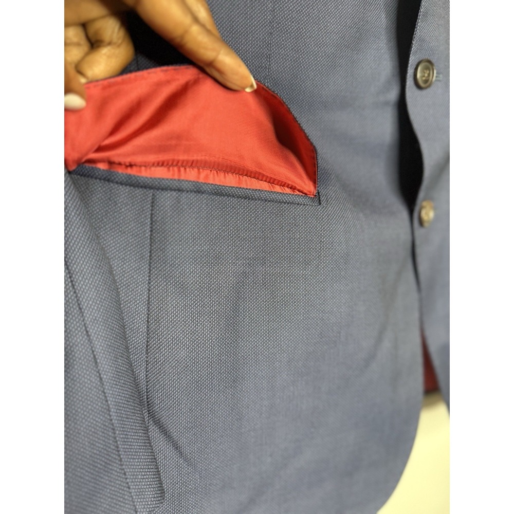 SUITSUPPLY Blazer Mens 36 Blue Vitale Barberis Canonico Pure Wool Sienna Italy - Picture 12 of 15